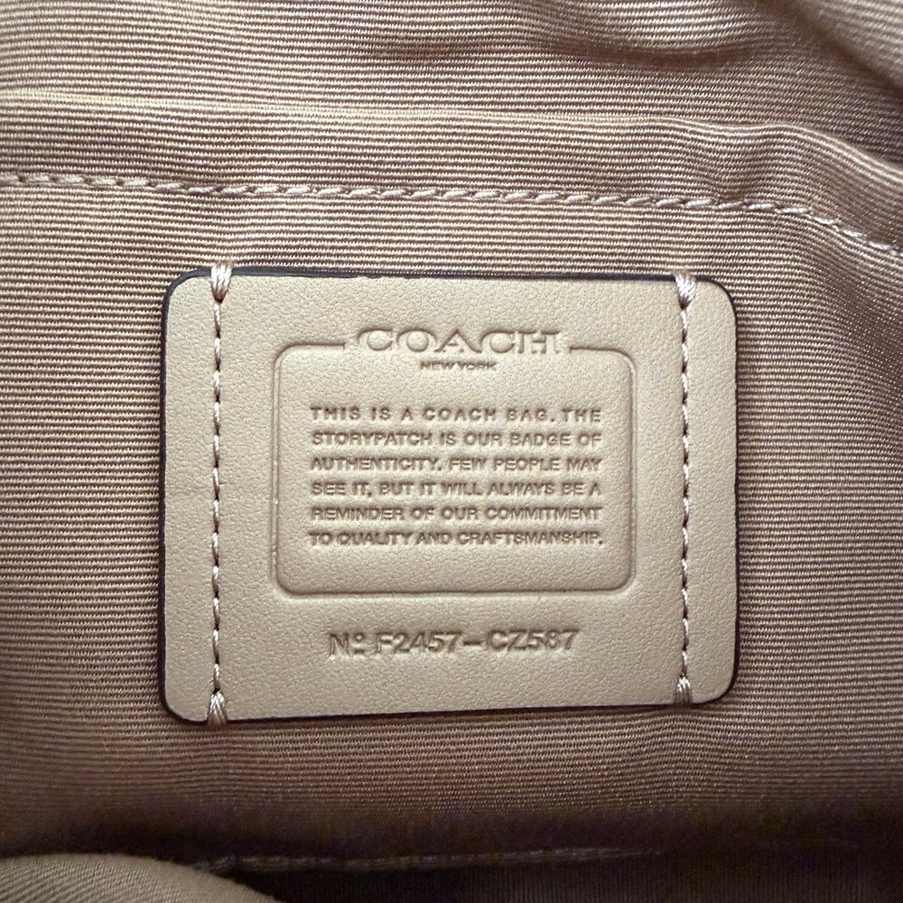 Coach Teri Pebble Leather Shoulder Crossbody Bag Floral Print Chalk Multi CZ587 - Picture 9 of 14